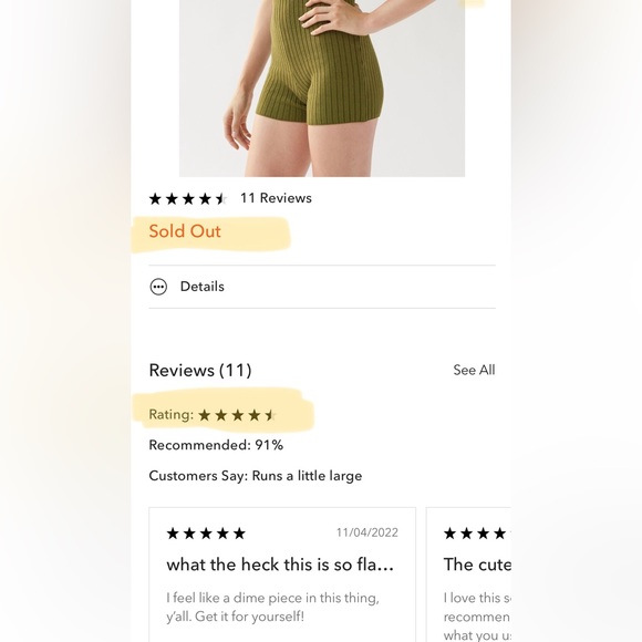 Ribbed knit romper- L - Avocado Olive Green retro NWT Urban Outfitters Sold Out - Picture 2 of 3